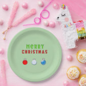 Frohe Weihnachtsgrün Pappteller (Party)