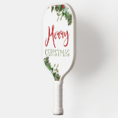 Frohe Weihnachtsgrün Pickleball Schläger (Links)