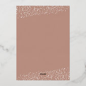 Frohe Weihnachtsgrün Rose Gold Folien Feiertagskarte (Rückseite)