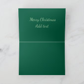 Frohe Weihnachtsgrün schlichte Solo-Hintergrund Ur (Innenseite)