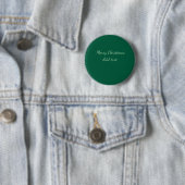 Frohe Weihnachtsgrün schlichte Solo-Hintergrund Ur Button (Beispiel)