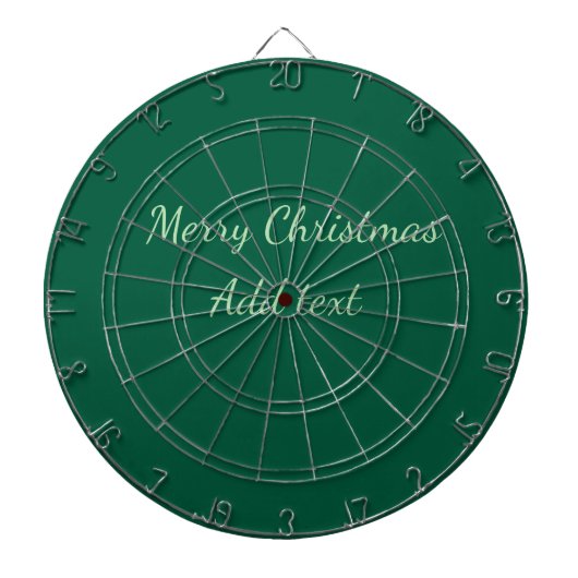 Frohe Weihnachtsgrün schlichte Solo-Hintergrund Ur Dartscheibe (vorne)