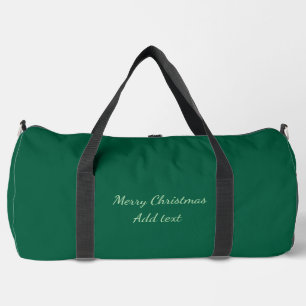 Frohe Weihnachtsgrün schlichte Solo-Hintergrund Ur Duffle Bag