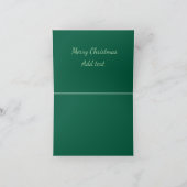 Frohe Weihnachtsgrün schlichte Solo-Hintergrund Ur Feiertagskarte (Innenseite)