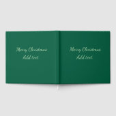 Frohe Weihnachtsgrün schlichte Solo-Hintergrund Ur Gästebuch (Voll)