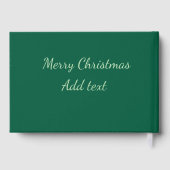 Frohe Weihnachtsgrün schlichte Solo-Hintergrund Ur Gästebuch (Rückseite)