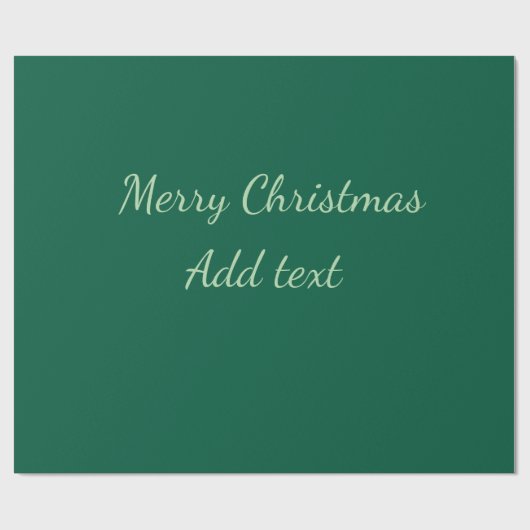 Frohe Weihnachtsgrün schlichte Solo-Hintergrund Ur Geschenkpapier (Flach)