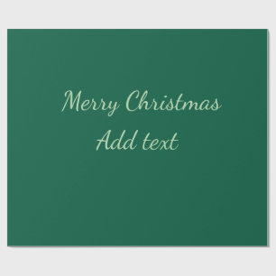 Frohe Weihnachtsgrün schlichte Solo-Hintergrund Ur Geschenkpapier