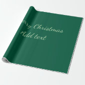 Frohe Weihnachtsgrün schlichte Solo-Hintergrund Ur Geschenkpapier (Ungerollt)