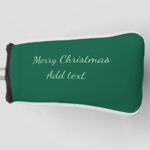 Frohe Weihnachtsgrün schlichte Solo-Hintergrund Ur Golf Headcover