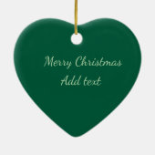 Frohe Weihnachtsgrün schlichte Solo-Hintergrund Ur Keramik Ornament (Hinten)