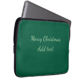 Frohe Weihnachtsgrün schlichte Solo-Hintergrund Ur Laptopschutzhülle (Vorne Rechts)