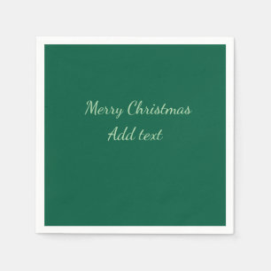 Frohe Weihnachtsgrün schlichte Solo-Hintergrund Ur Serviette