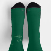 Frohe Weihnachtsgrün schlichte Solo-Hintergrund Ur Socken (Oben)