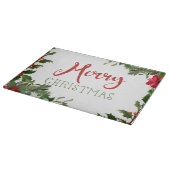 Frohe Weihnachtsgrün Schneidebrett (Ecke)