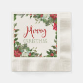 Frohe Weihnachtsgrün Serviette (Vorderseite)