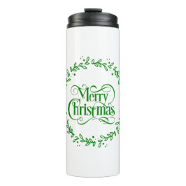 Frohe Weihnachtsgrün Thermosbecher