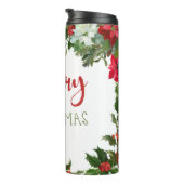 Frohe Weihnachtsgrün Thermosbecher (Nach rechts gedreht)