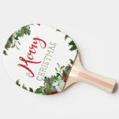 Frohe Weihnachtsgrün Tischtennis Schläger (Seitenansicht)