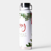 Frohe Weihnachtsgrün Trinkflasche (Rückseite)