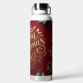 Frohe Weihnachtsgrün Trinkflasche (Rückseite)