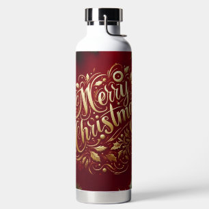 Frohe Weihnachtsgrün Trinkflasche