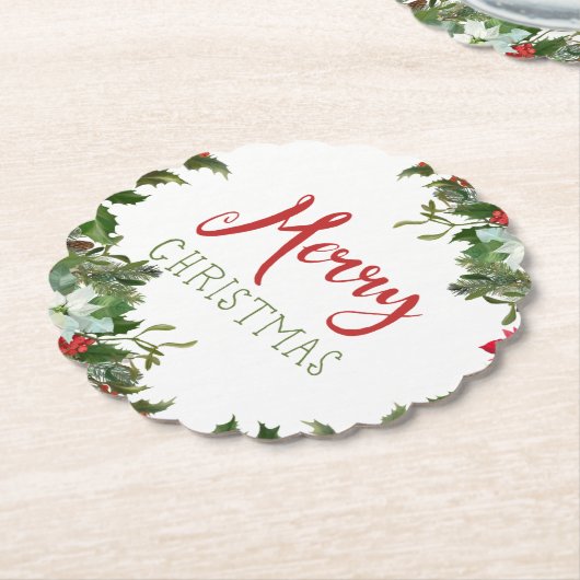 Frohe Weihnachtsgrün Untersetzer (angewinkelt)