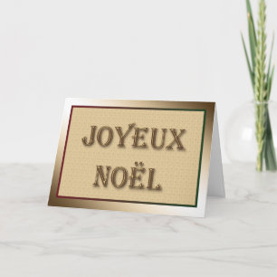 Frohe Weihnachtsgrüße auf Französisch Feiertagskarte