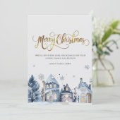 Frohe Weihnachtsgrüße Einladung (Stehend Vorderseite)