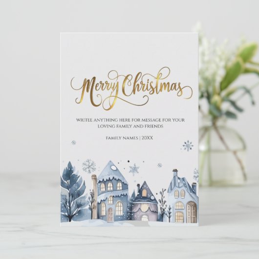 Frohe Weihnachtsgrüße Einladung (Stehend Vorderseite)