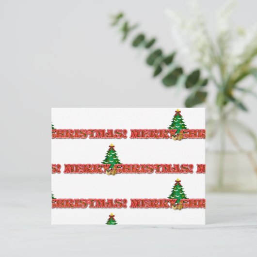 Frohe Weihnachtsgrüße / Einladungstag Postkarte (Stehend Vorderseite)