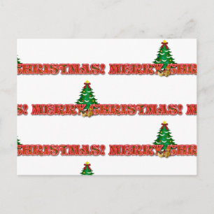 Frohe Weihnachtsgrüße / Einladungstag Postkarte