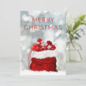 Frohe Weihnachtsgrüße Feiertagskarte (Stehend Vorderseite)