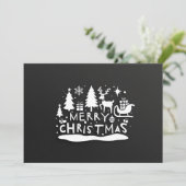 Frohe Weihnachtsgrüße Feiertagskarte (Stehend Vorderseite)