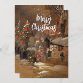 Frohe Weihnachtsgrüße Feiertagskarte (Vorne/Hinten)