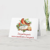Frohe Weihnachtsgrüße Feiertagskarte (Rückseite)