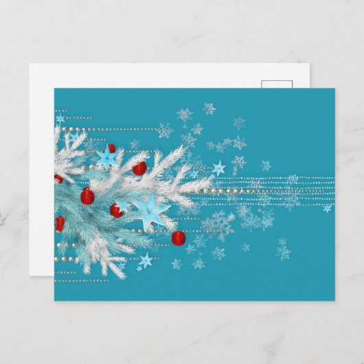 Frohe Weihnachtsgrüße Feiertagspostkarte (Vorne/Hinten)