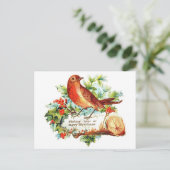 Frohe Weihnachtsgrüße Feiertagspostkarte (Stehend Vorderseite)