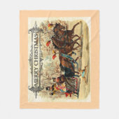 Frohe Weihnachtsgrüße Fleecedecke (Vorderseite)