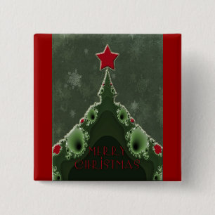 Frohe Weihnachtsgrüße - Fraktal Tree und Star Button