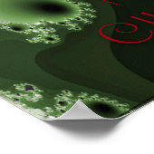 Frohe Weihnachtsgrüße - Fraktal Tree und Star Poster (Ecke)