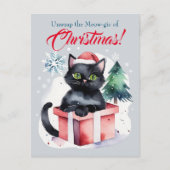 Frohe Weihnachtsgrüße für Katzen Po Postkarte (Vorderseite)