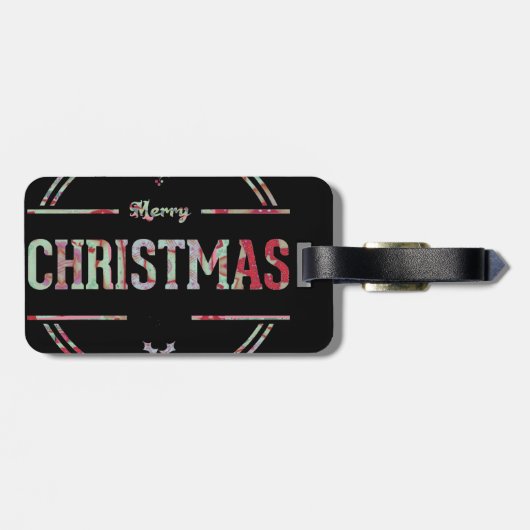 Frohe Weihnachtsgrüße Gepäckanhänger (Rückseite horizontal)