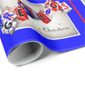 Frohe Weihnachtsgrüße Geschenkpapier (Rolleneckpunkt)