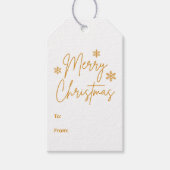 Frohe Weihnachtsgrüße Gold Geschenkanhänger (Vorderseite)
