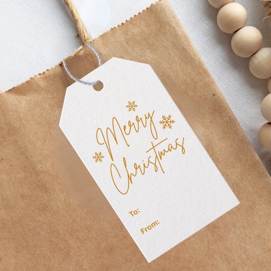 Frohe Weihnachtsgrüße Gold Geschenkanhänger