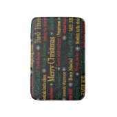 Frohe Weihnachtsgrüße in einer anderen Sprache | Badematte (Vorderseite Vertikal)