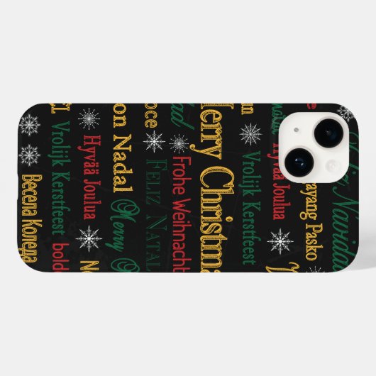 Frohe Weihnachtsgrüße in einer anderen Sprache | Case-Mate iPhone Hülle (Rückseite (Horizontal))