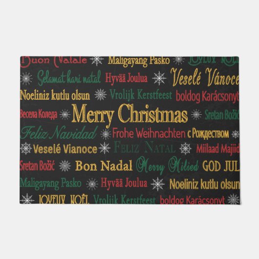 Frohe Weihnachtsgrüße in einer anderen Sprache | Fußmatte (Vorderseite)