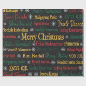 Frohe Weihnachtsgrüße in einer anderen Sprache | Geschenkpapier (Flach)